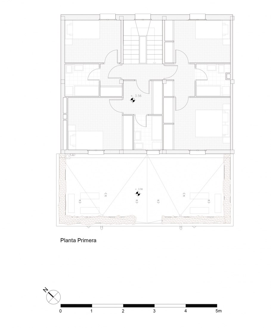 Primera planta. Casa Silberberg por Canales Lombardero.