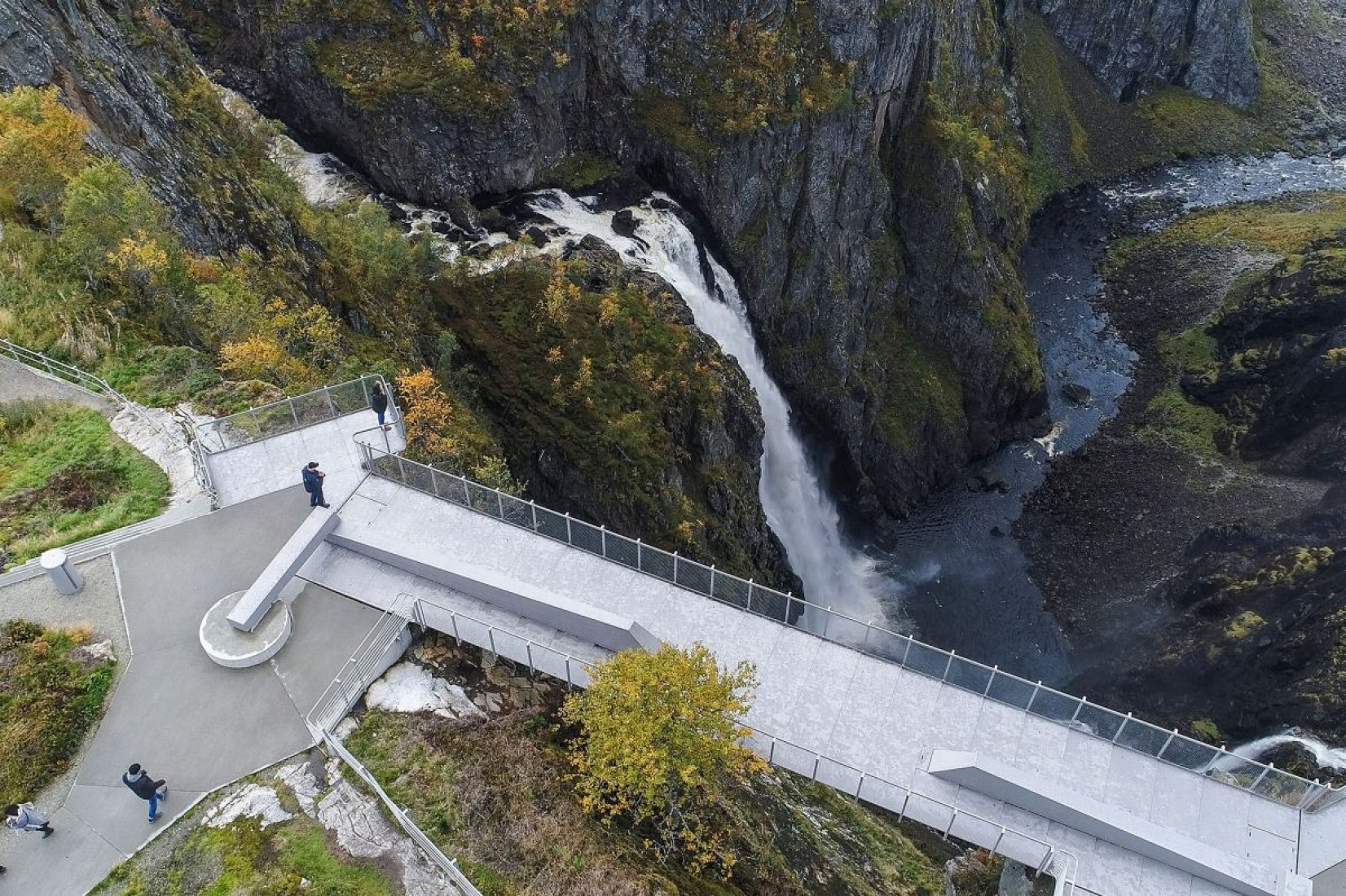 Opening Vøringsfossen Waterfall Step Bridge By Carl Viggo Hølmebakk