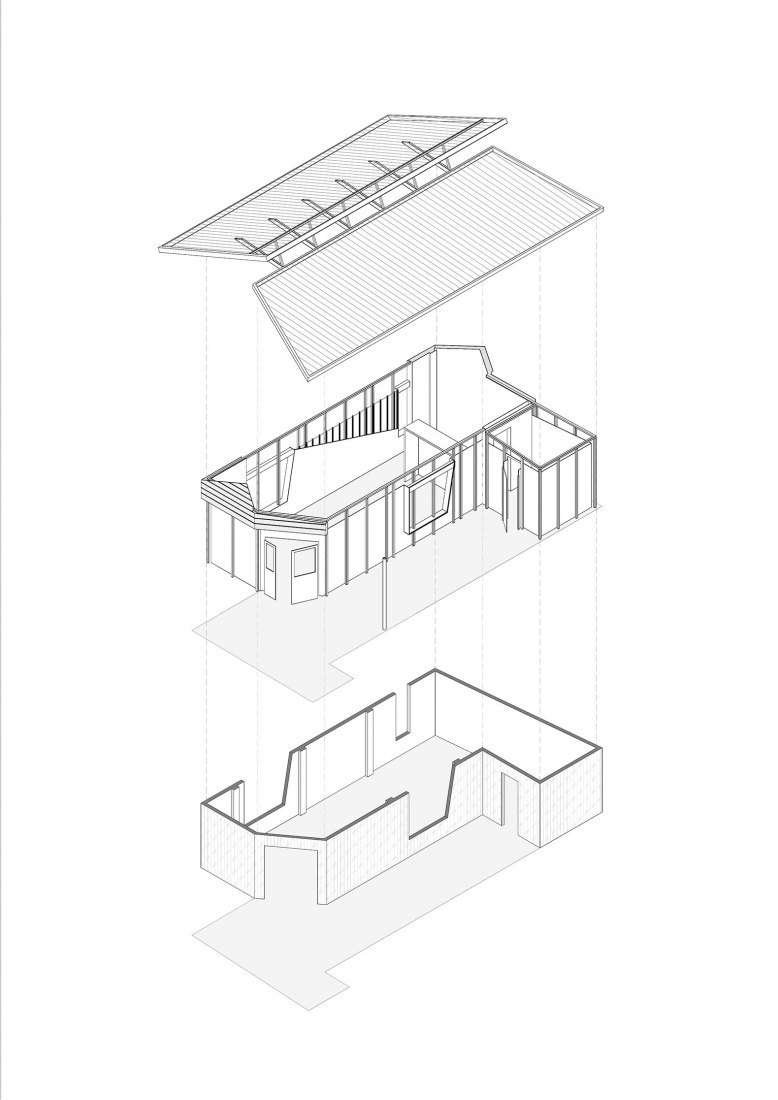 Axonometry. Bartolí Lab by Carlos Salazar Arquitectos