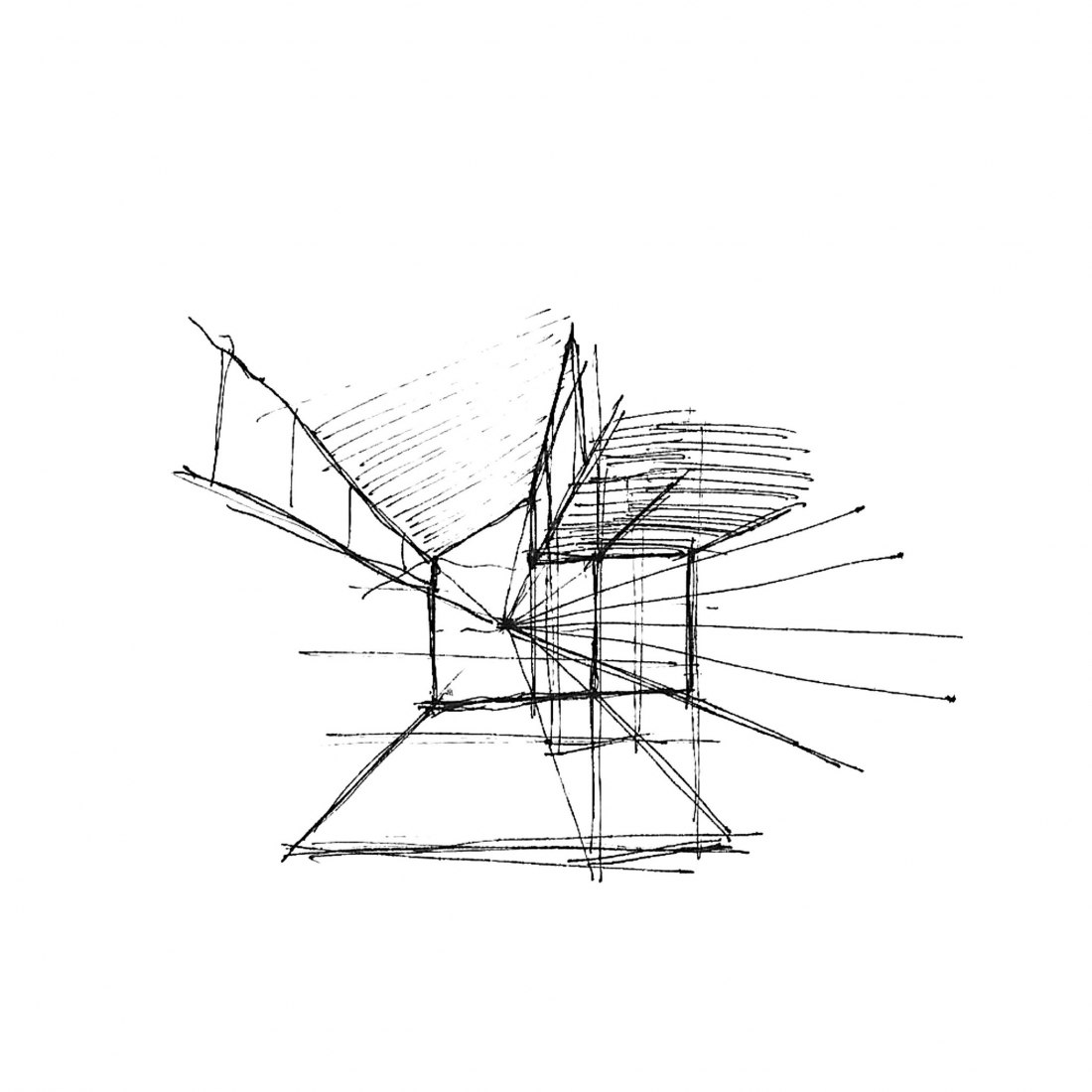 Sketch. Bartolí Lab by Carlos Salazar Arquitectos