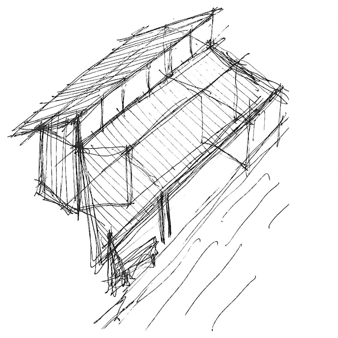 Sketch. Bartolí Lab by Carlos Salazar Arquitectos