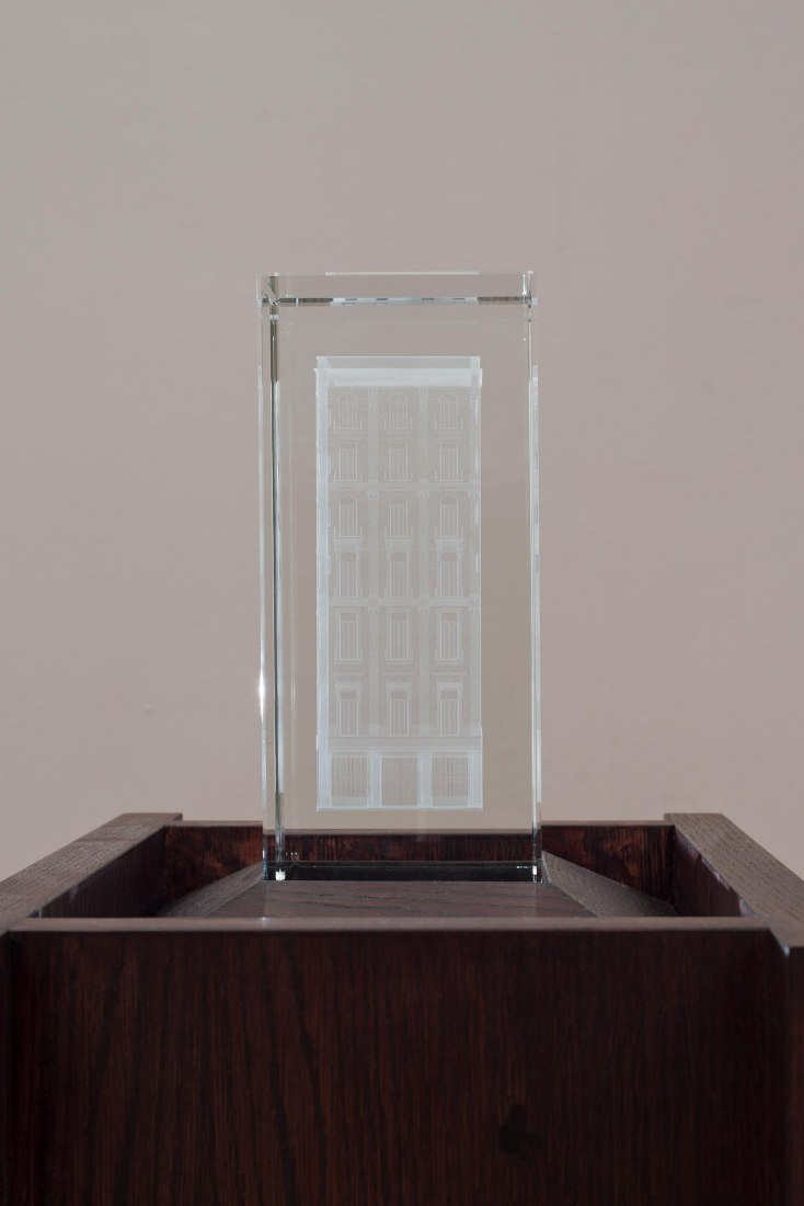 Birlibirloque by Carlos Caraicoa. (Hotel San Carlos, Detail) 2018 Installation. Glass model. 3D mock-up engraved in glass. Photograph by Oak Taylor-Smith. Courtesy of the artist and Galería Elba Benítez, Madrid