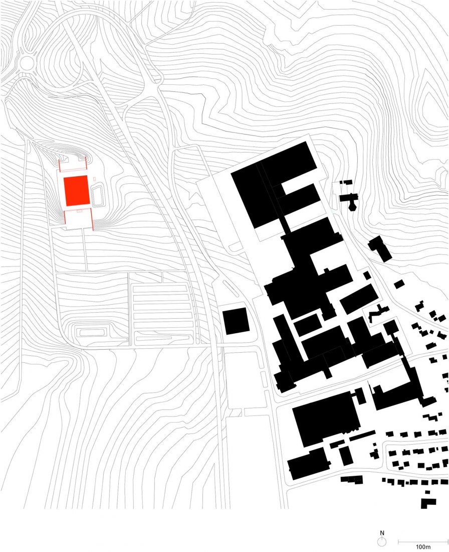 Plano de situación. Carmen Würth Forum in Künzelsau is completed by David Chipperﬁeld.