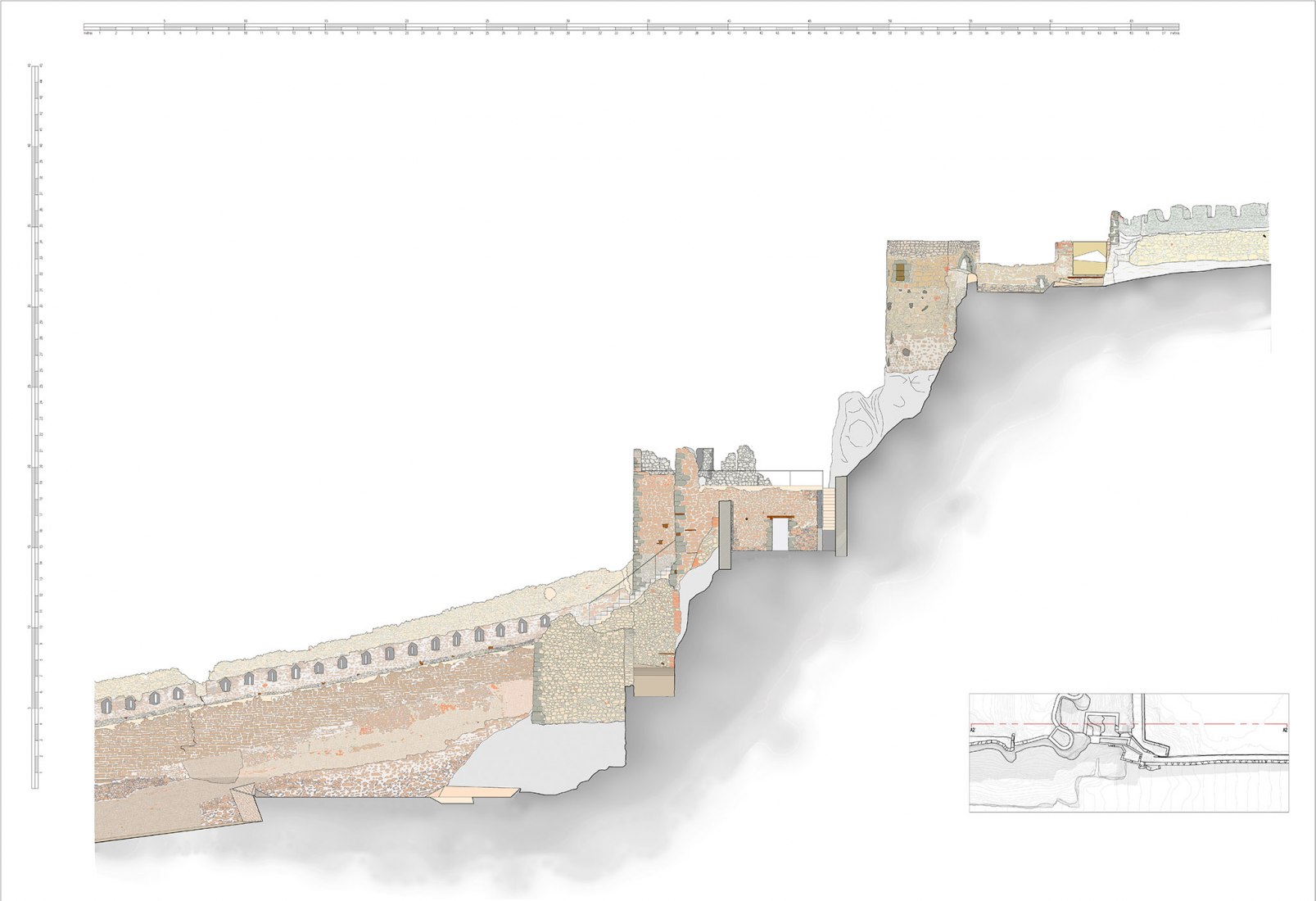 Intervención intramuros. Consolidación y rehabilitación de los espacios “Sant Francesc” y “La Pardala” en el Castillo de Morella por Carquero Arquitectura.
