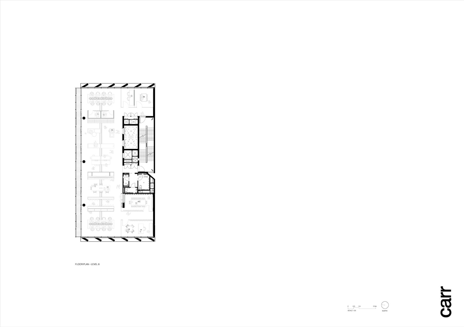 Plano de planta sexta. 116 Rokeby por Carr.