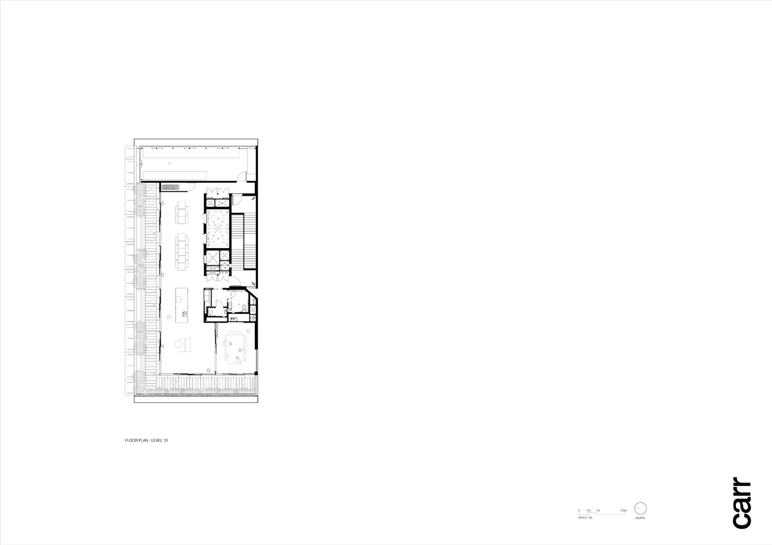 Plano de planta décima. 116 Rokeby por Carr.