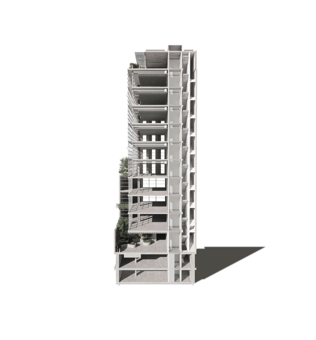 Sección en perspectiva. 116 Rokeby por Carr.
