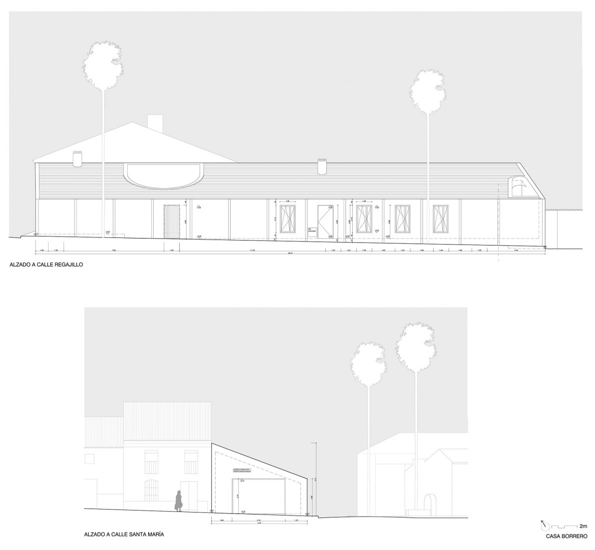 Sección. Casa Borrero por Studio Wet.
