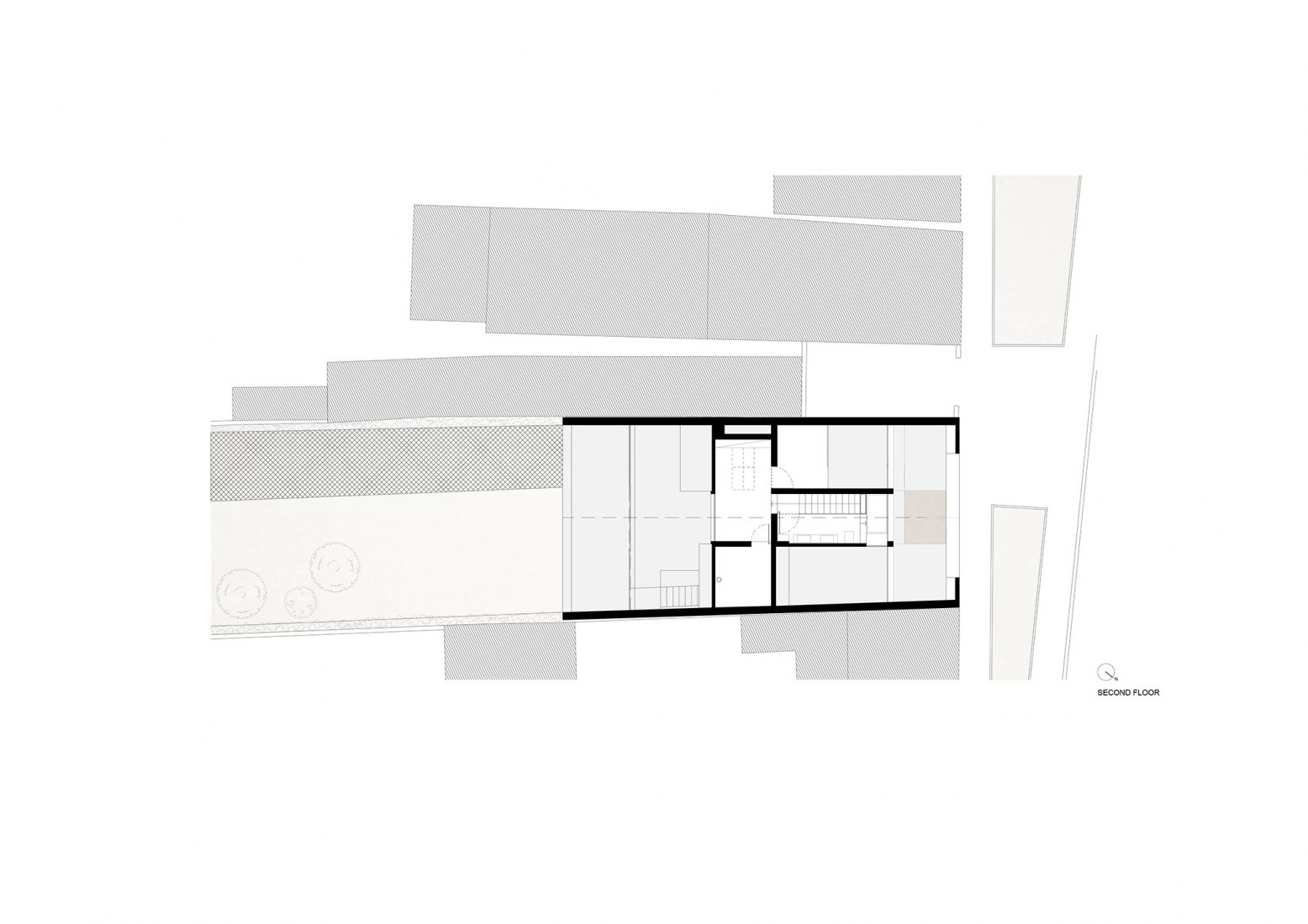 Second Floor plan. Arch House by FRARI - architecture network. 