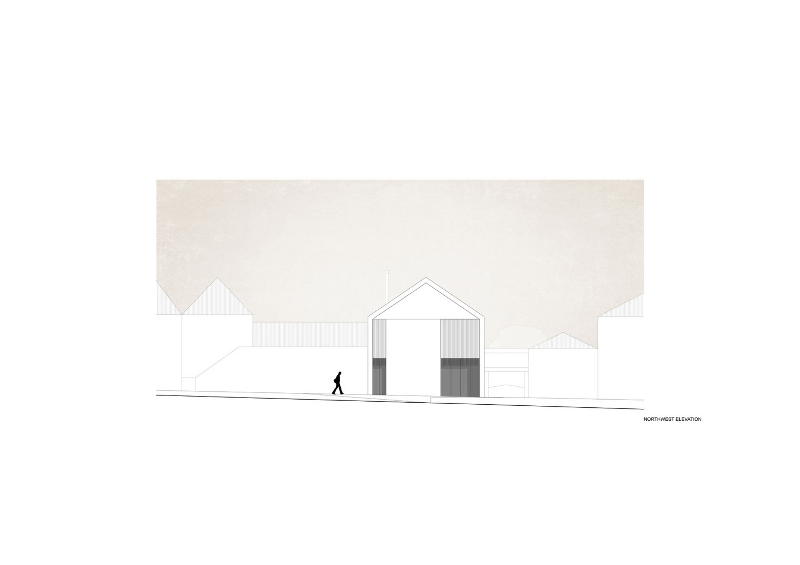 Northwest elevation. Arch House by FRARI - architecture network. 