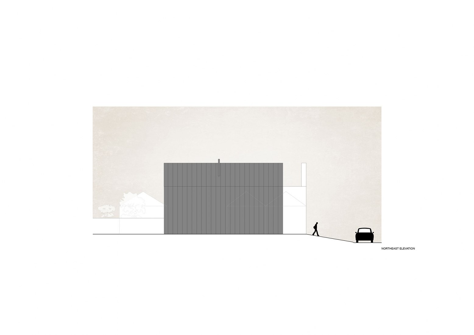 Northeast elevation. Arch House by FRARI - architecture network. 
