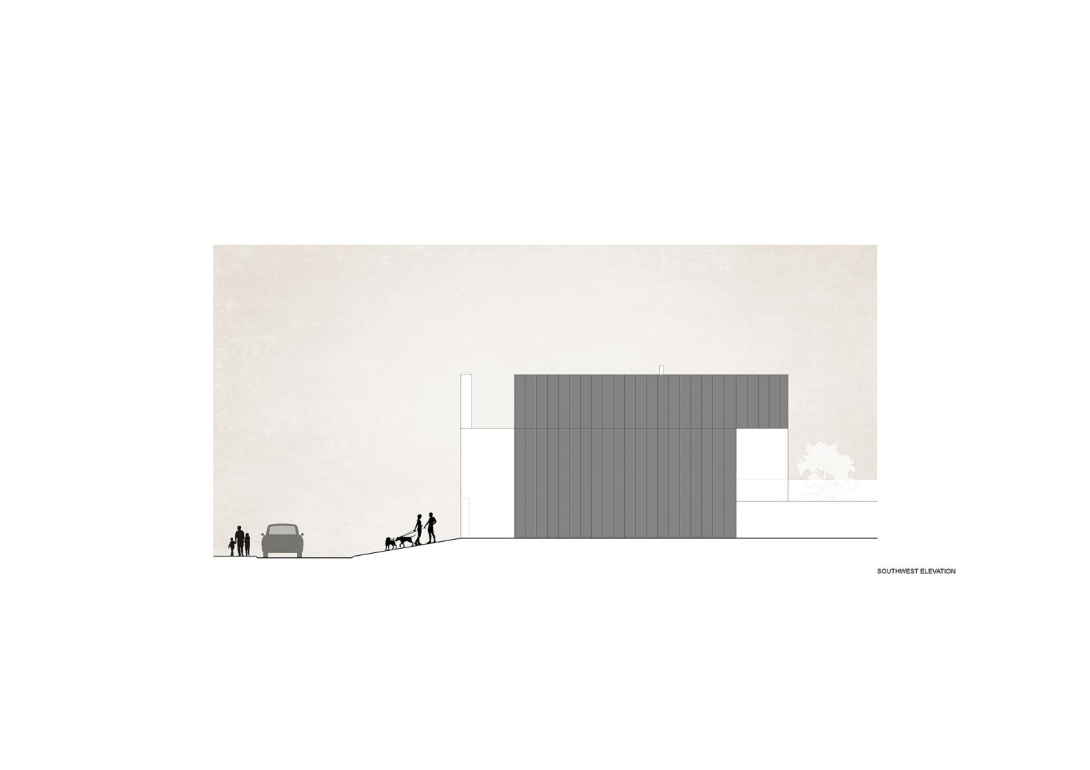 Southwest elevation. Arch House by FRARI - architecture network. 