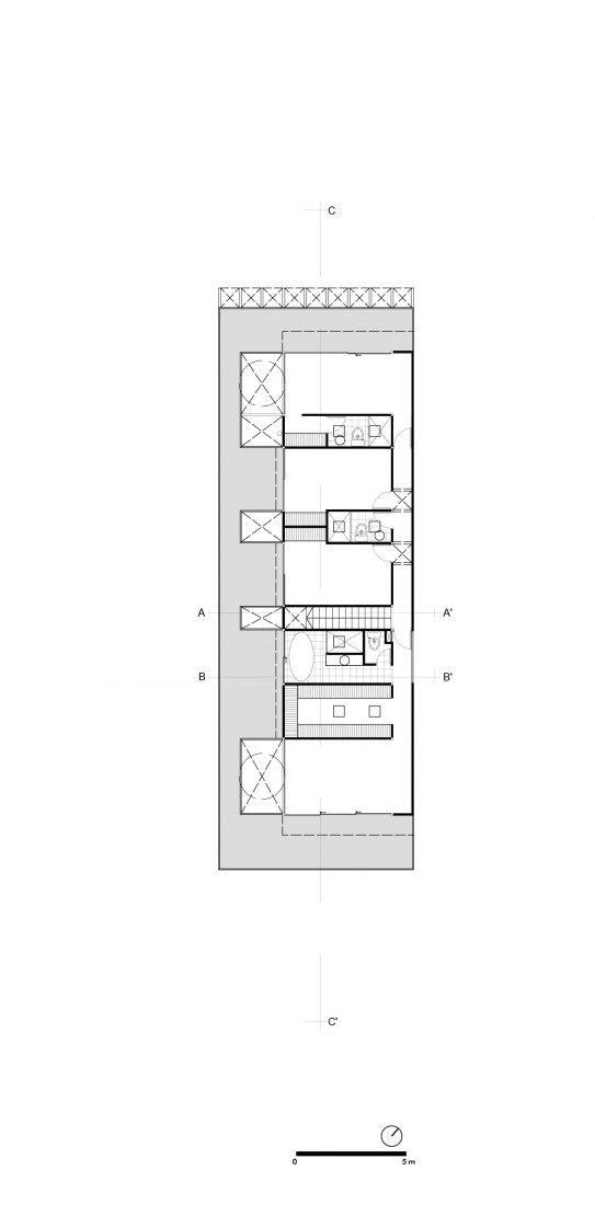 Second floor plan. Horizontal House by Juan Tohme. 
