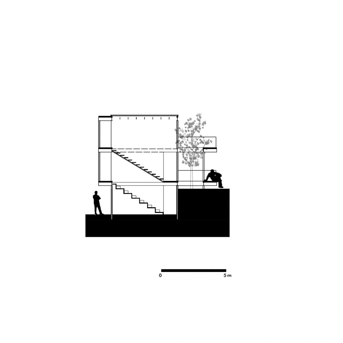 Section. Horizontal House by Juan Tohme. 