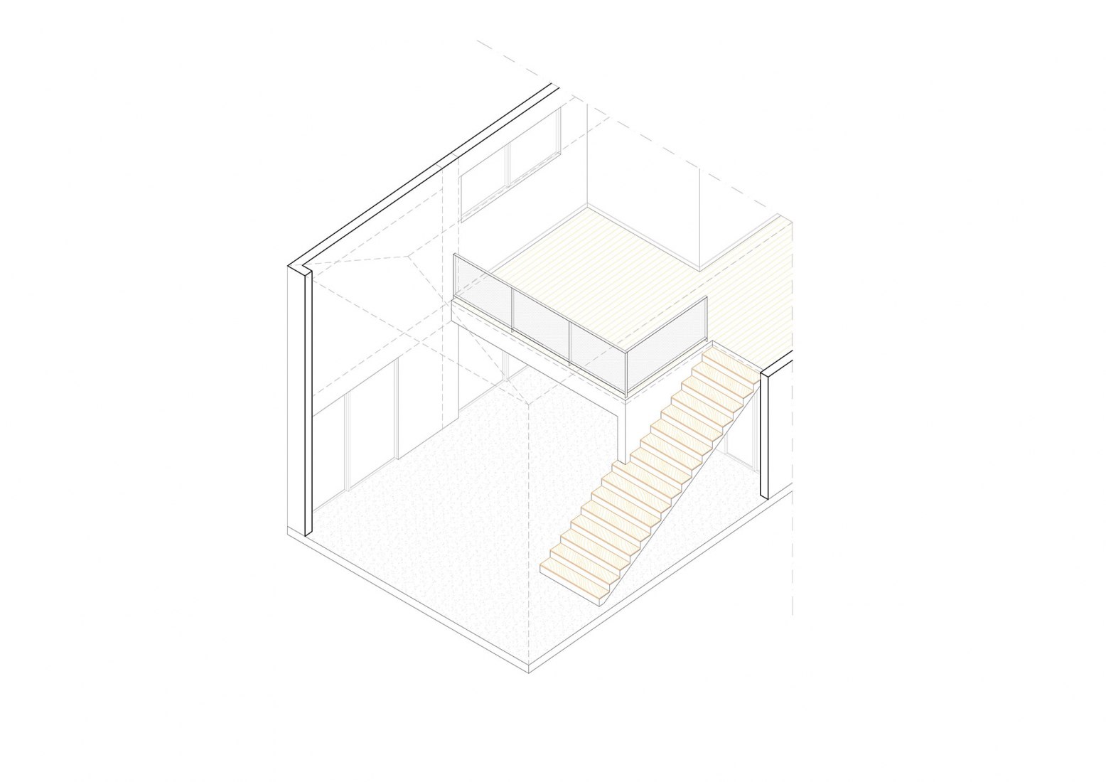Axonométrica. Casa Maenduaba por  BIRI + Brener Lacerda