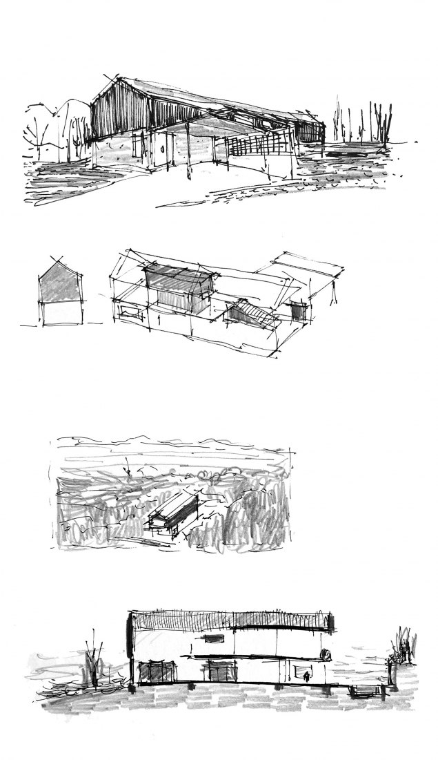 Dibujo. Casa Maenduaba por  BIRI + Brener Lacerda.
