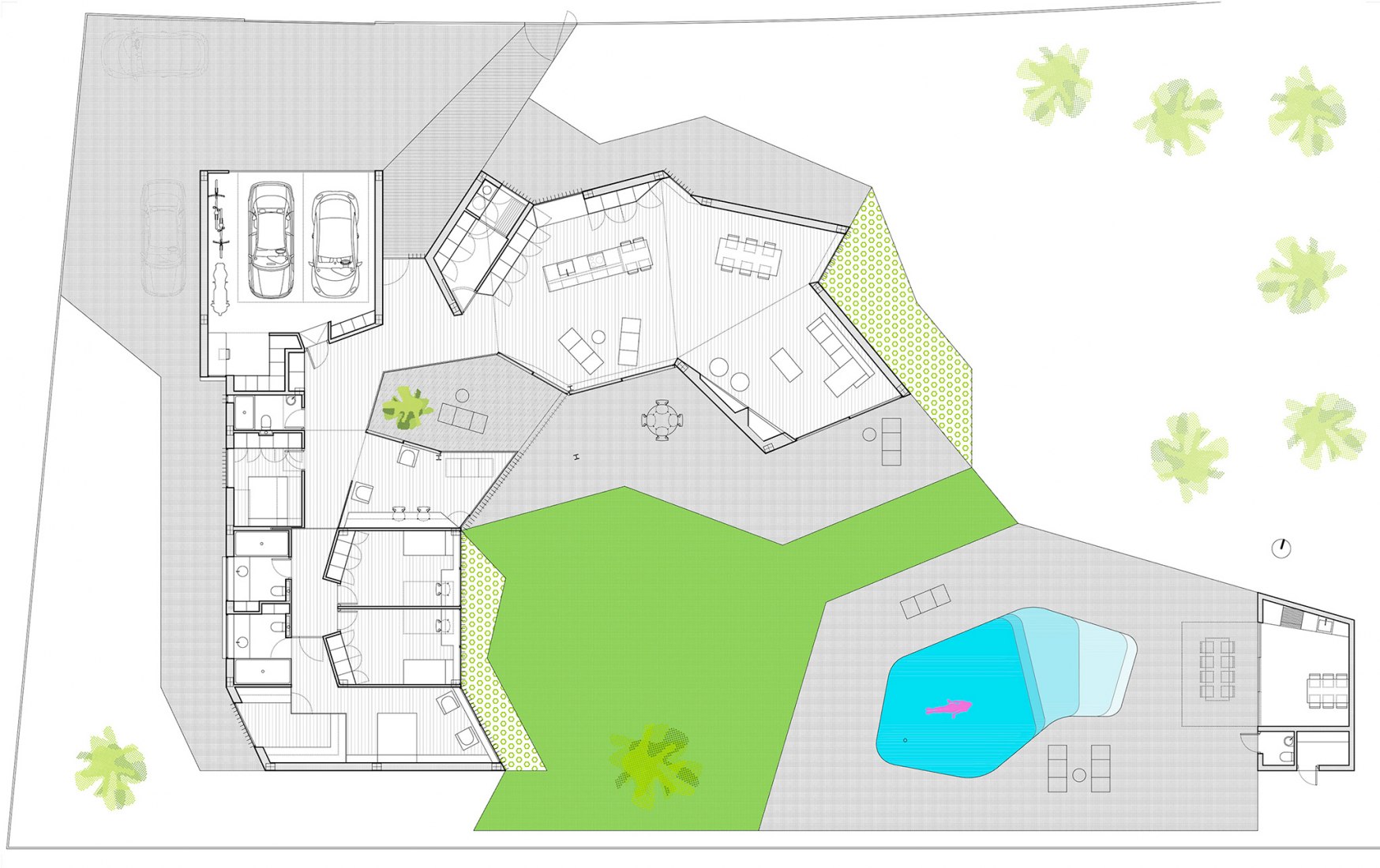 Ground floor plan. Matola House by Jaime Sepulcre.