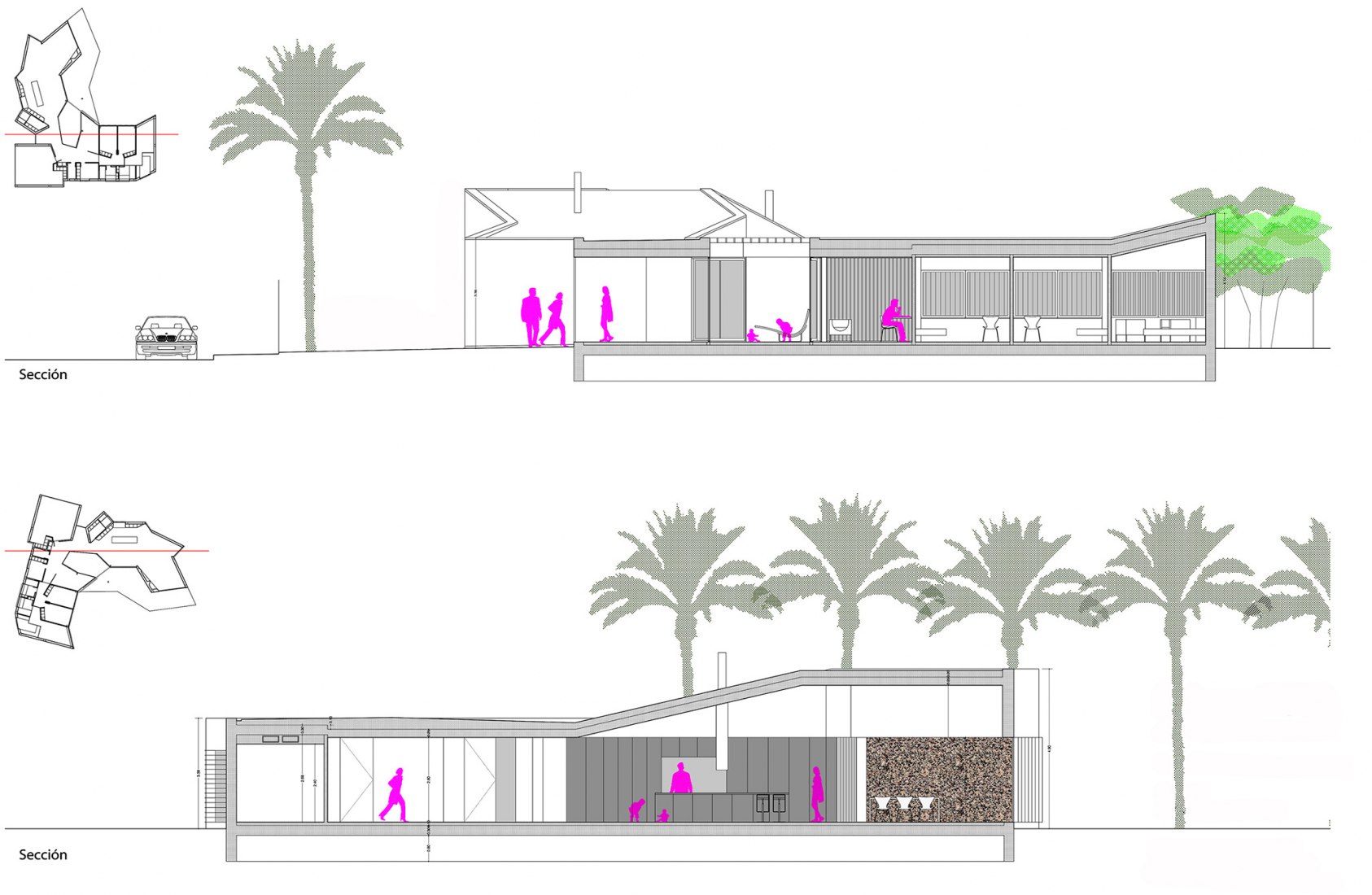Sections. Matola House by Jaime Sepulcre.
