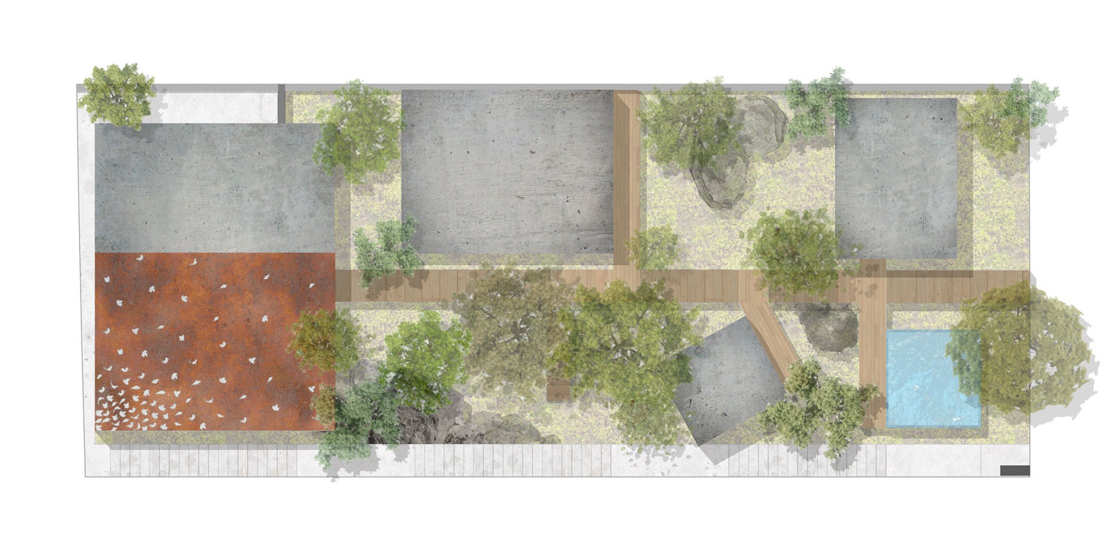 Roof plan. Casa Pedregal House by Studio Patricia Meneses.