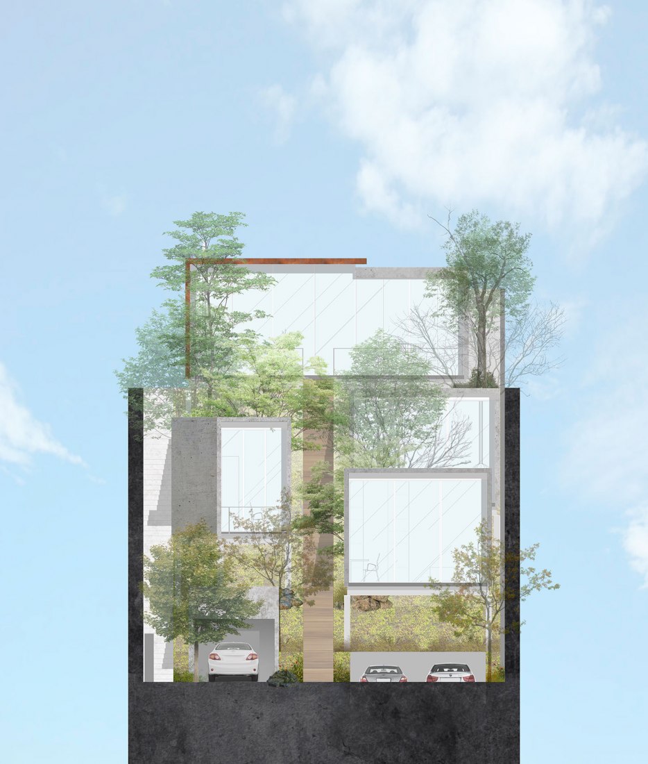 North elevation. Casa Pedregal by Studio Patricia Meneses.