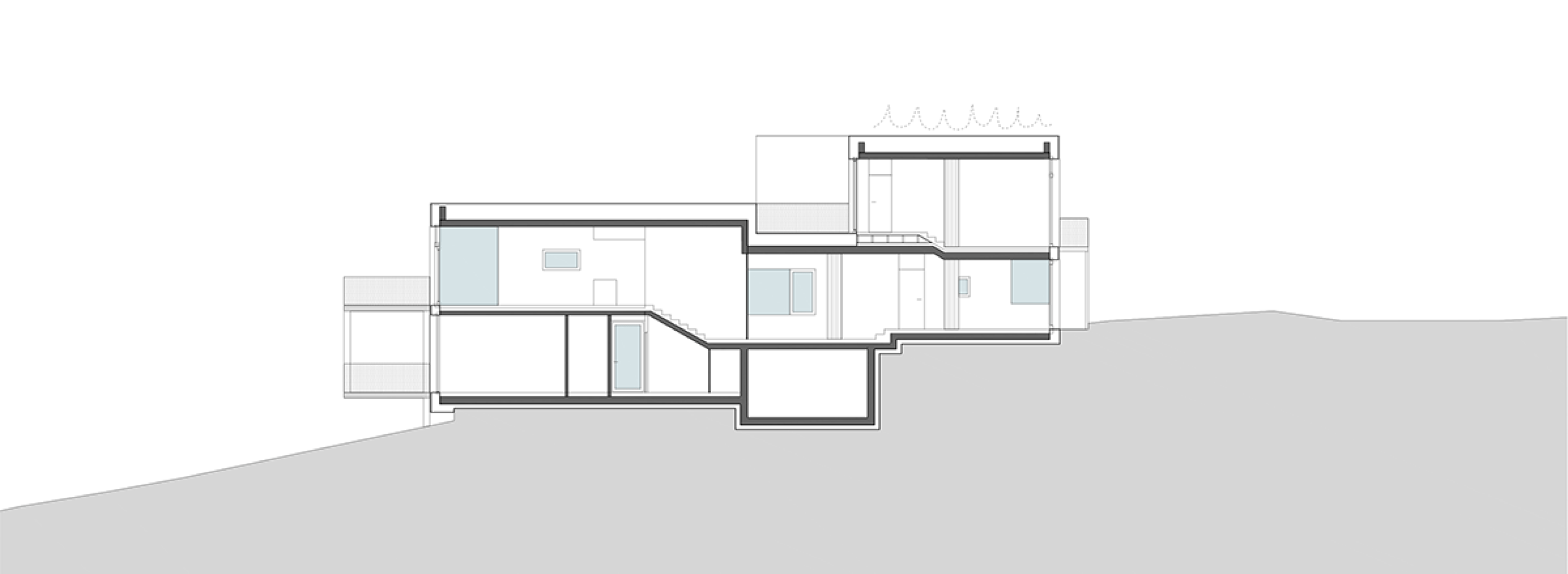 Sección longitudinal. Imagen © cortesía de miss-vdr architektur.