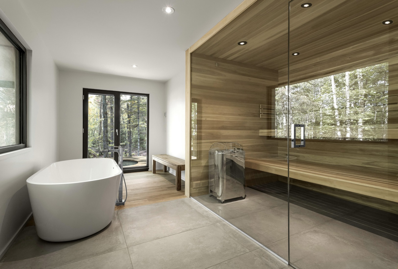 Imagen del interior. Spahaus por YH2. Fotografía © Julien Perron-Gagné. 