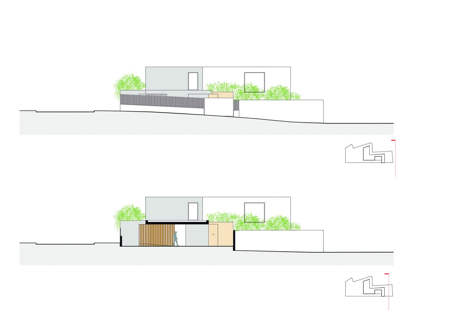 Elevations. Casamérica by Castroferro Arquitectos.