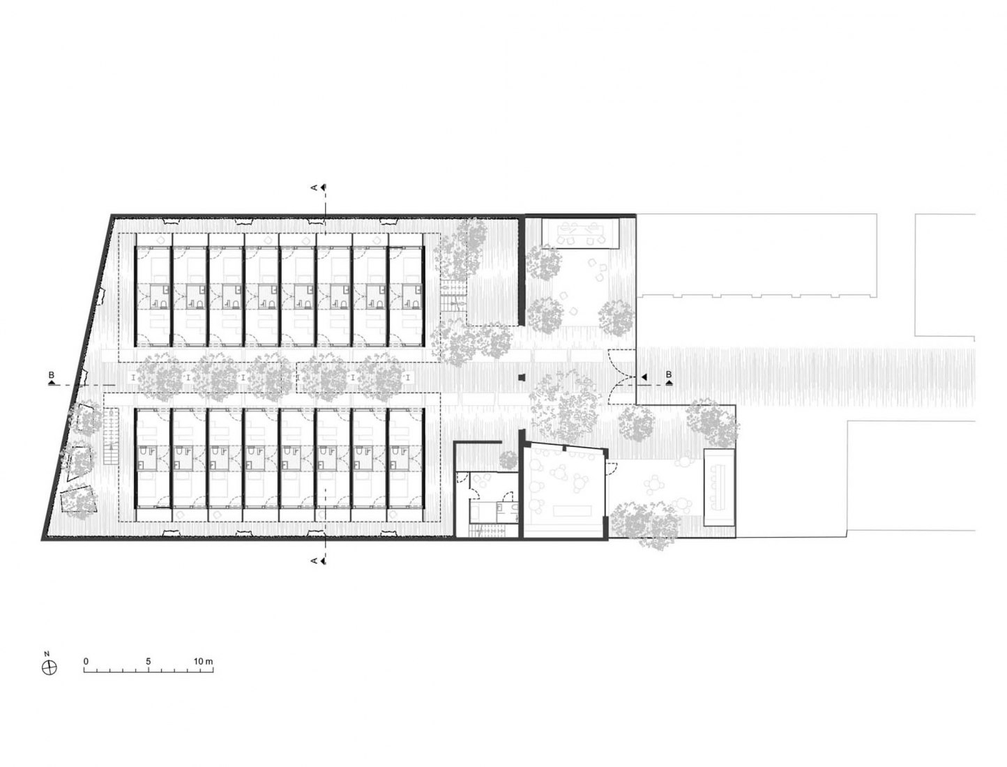 Ground floor plan. Atelier Graas-Hotel Graace by Christian Bauer and Associés architectes