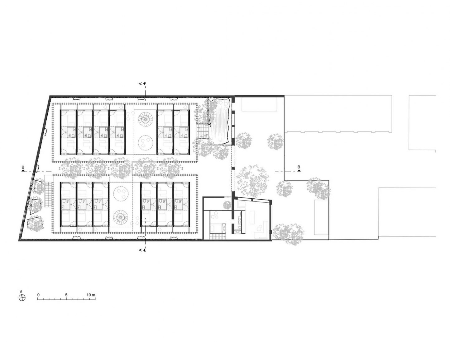 First floor plan. Atelier Graas-Hotel Graace by Christian Bauer and Associés architectes
