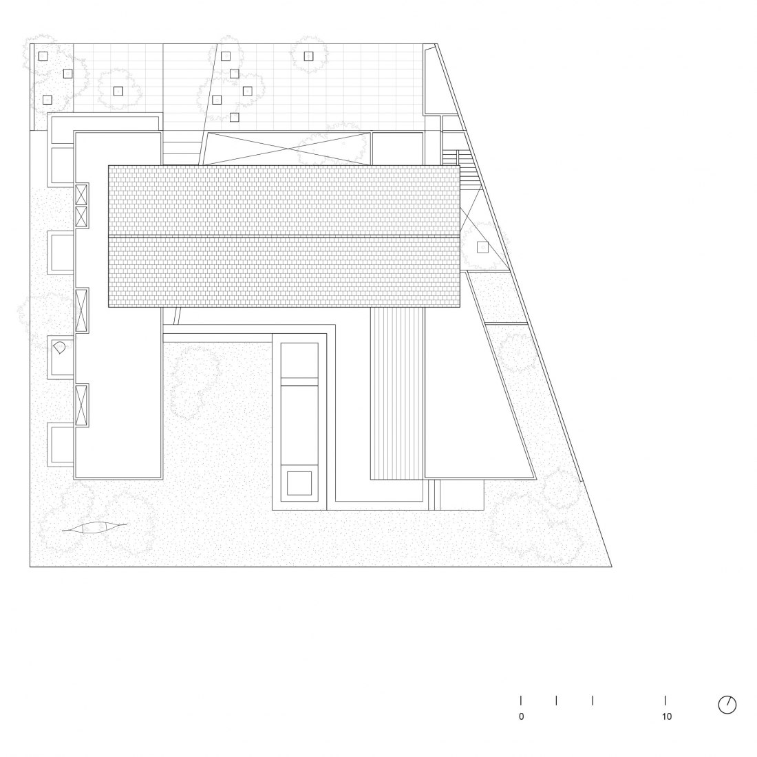 Plano de cubiertas. Casa Moulat por CCA.