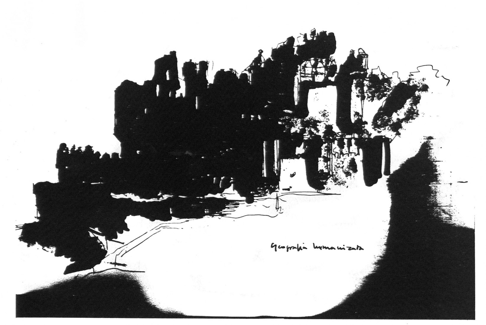 Vista del castillo de Coca sobre el meandro del río Voltoya, Segovia. «Julio Cano Lasso. Naturalezas». Homenaje al arquitecto español en el centenario de su nacimiento. Imagen cortesía de Estudio Cano Lasso.