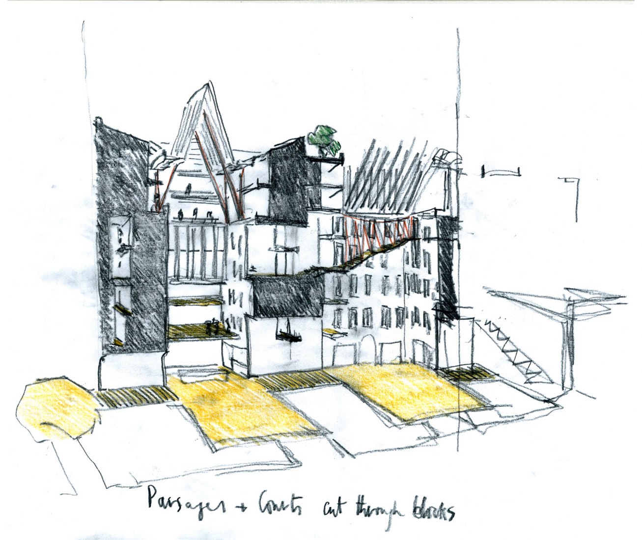 Croquis. Central European University por O'Donnell + Tuomey.