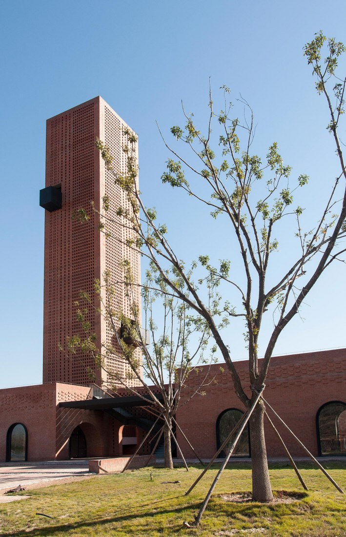 West entrance. Tower of Bricks by Interval Architects. Photograph by Zhi Geng