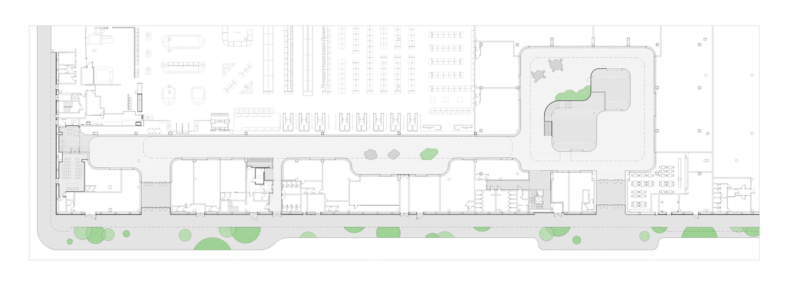 Ground floor plan. Centro Arezzo, Italy. Image courtesy of © Piuarch