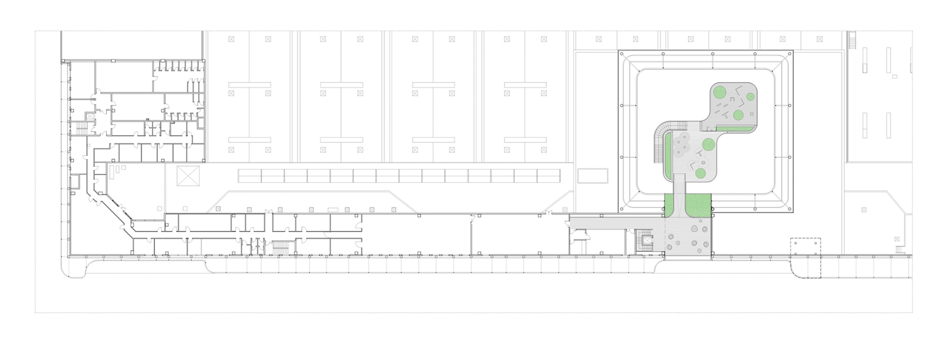 First floor plan. Centro Arezzo, Italy. Image courtesy of © Piuarch