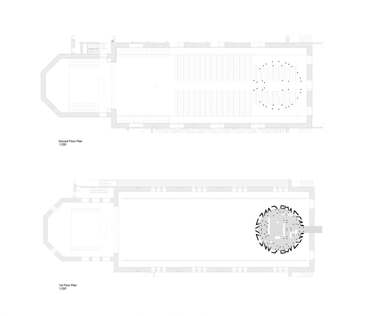 Plantas. Capilla Llena de Gracia por Cerejeira Fontes Architects. Cortesía de Cerejeira Fontes Architects
