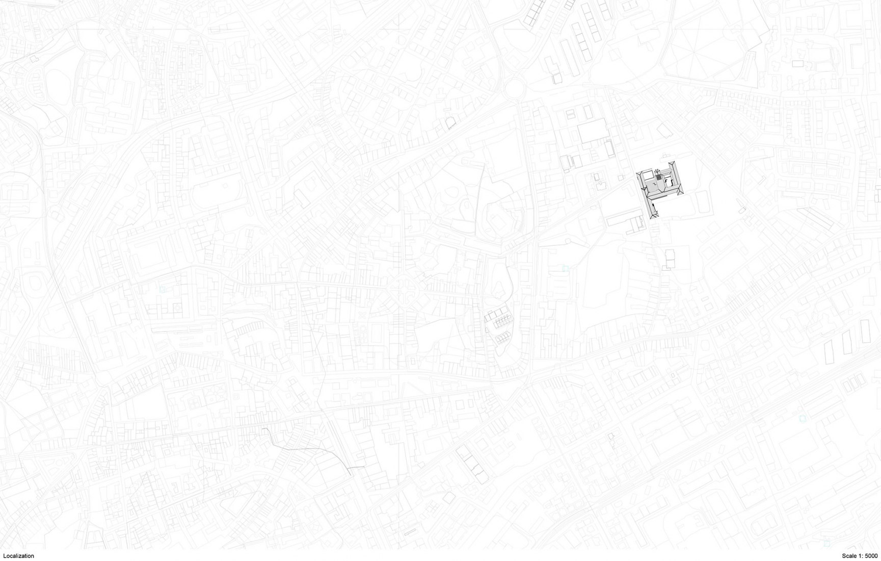 Plano de situación. Capela Cheia de Graça by Cerejeira Fontes Architects. Courtesy by Cerejeira Fontes Architects
