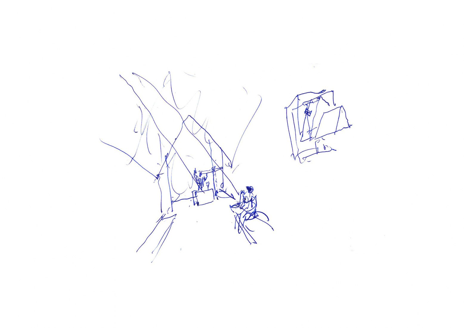 Sketches. A Chapel in Saya Park by Siza and Carlos Castanheira.