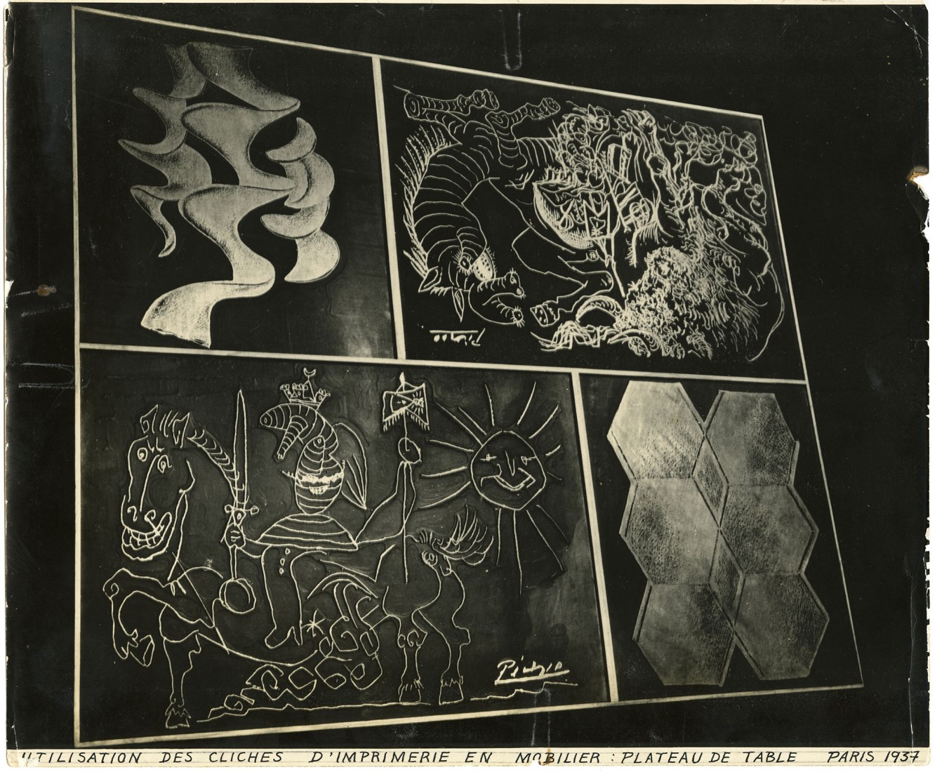 Charlotte Perriand, Mesa de Manifiesto para Jean-Richard Bloch, 1937, © Adagp, París, 2019 © Charlotte Perriand / AChP © Succession Picasso 2019