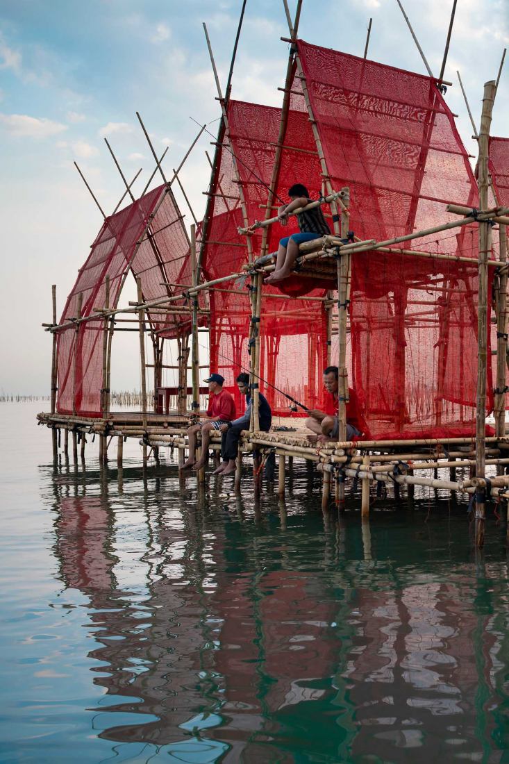 Angsila Oyster Scaffolding Pavilion by Chat Architects. Photograph by W Workspace.