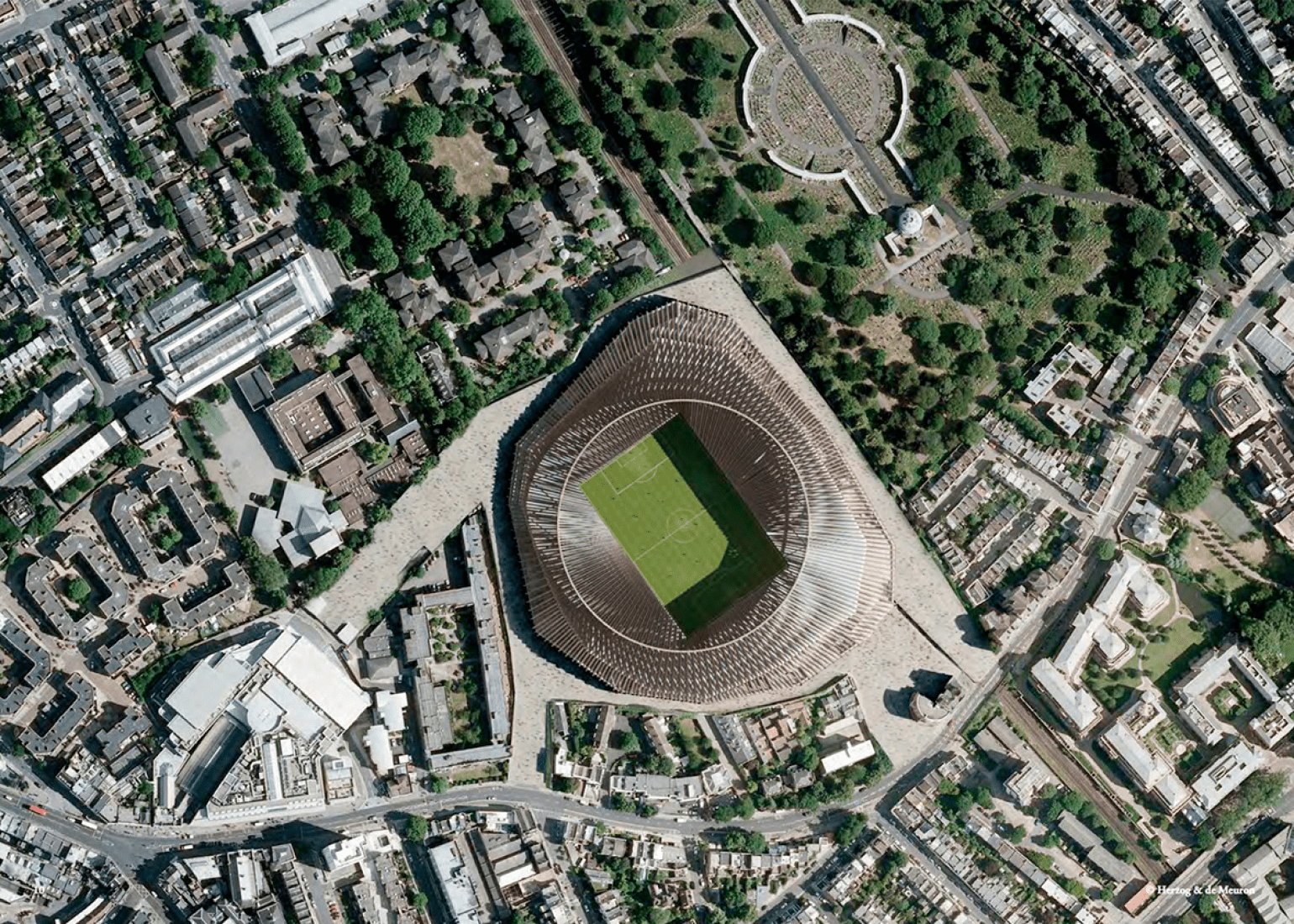 Site plan. New Chelsea FC Stadium by Herzog & de Meuron. Image © Herzog & de Meuron.