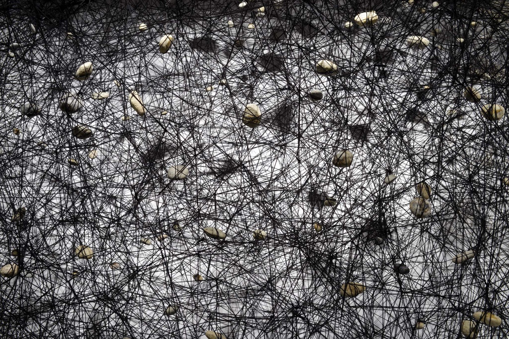 'In the beginning was…' by Chiharu Shiota. Photography courtesy of Fundació Sorigué.