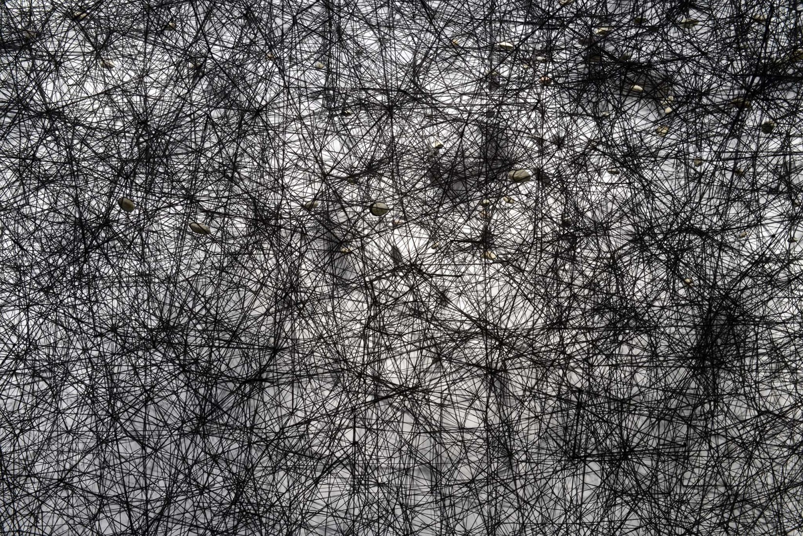 'In the beginning was…' by Chiharu Shiota. Photography courtesy of Fundació Sorigué.