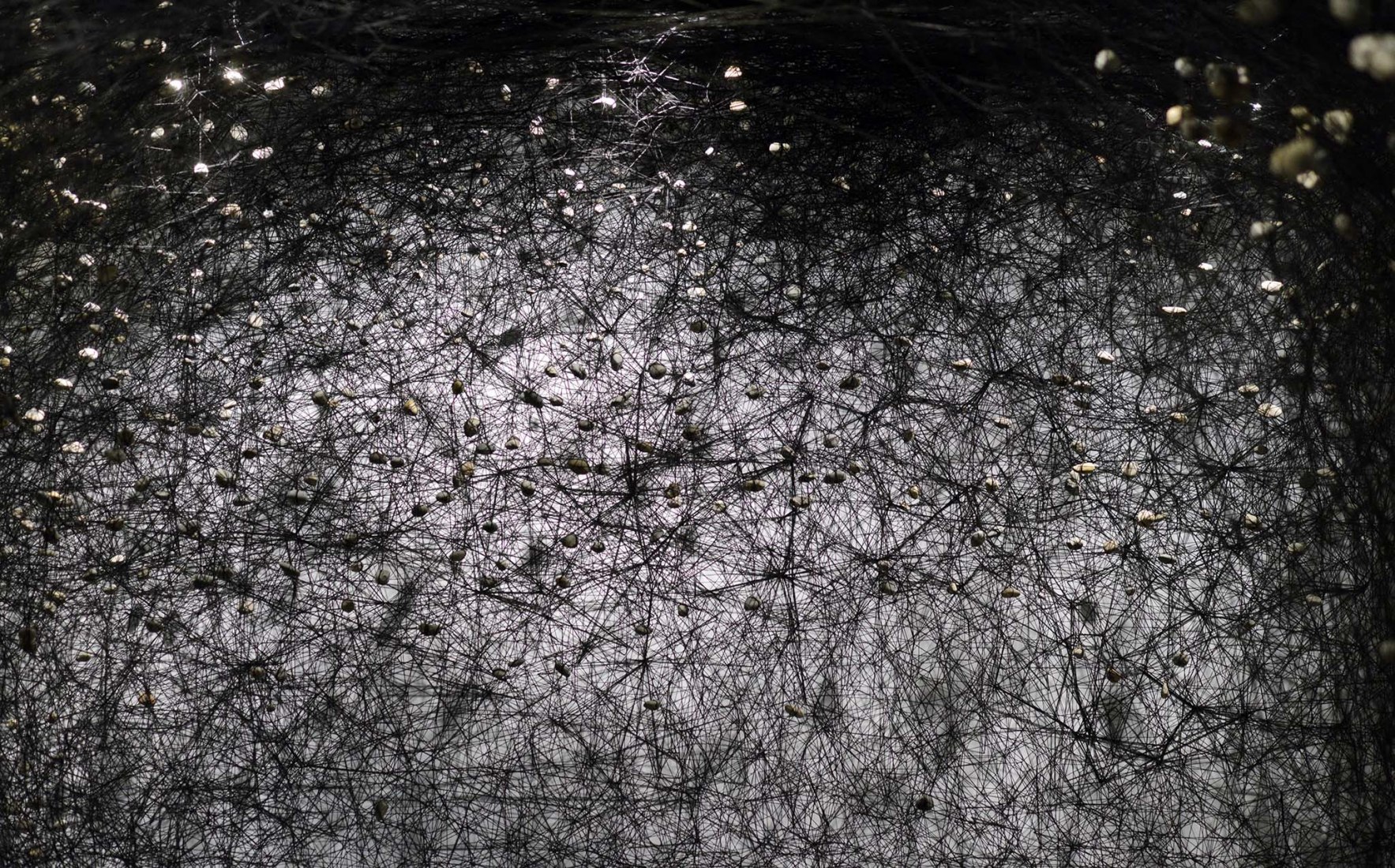 'In the beginning was…' by Chiharu Shiota. Photography courtesy of Fundació Sorigué.