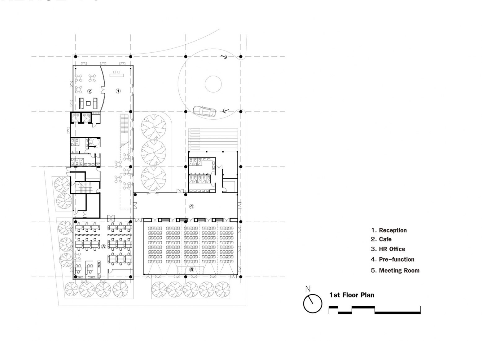 Planta primera. Ligado a la cultura local. Choice Headquarters. Proyectado por Plan Associates Co.,Ltd.