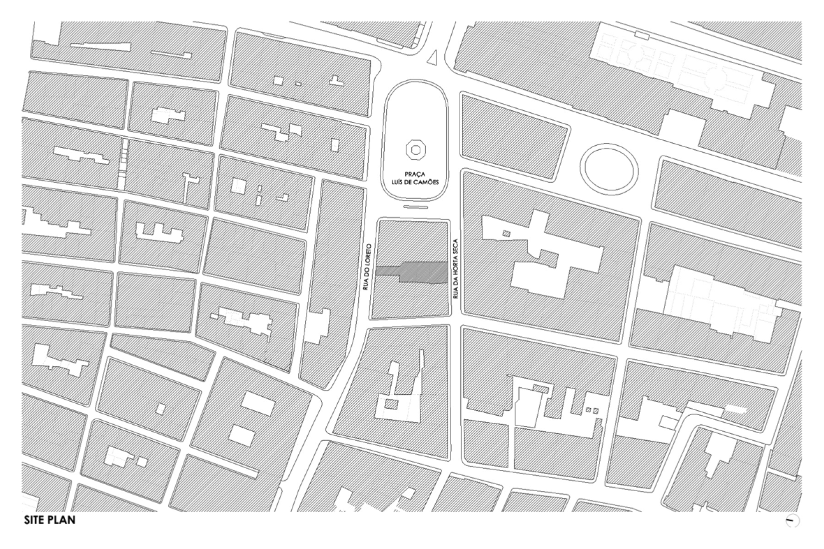 Site plan. Cinema Ideal by José Neves.