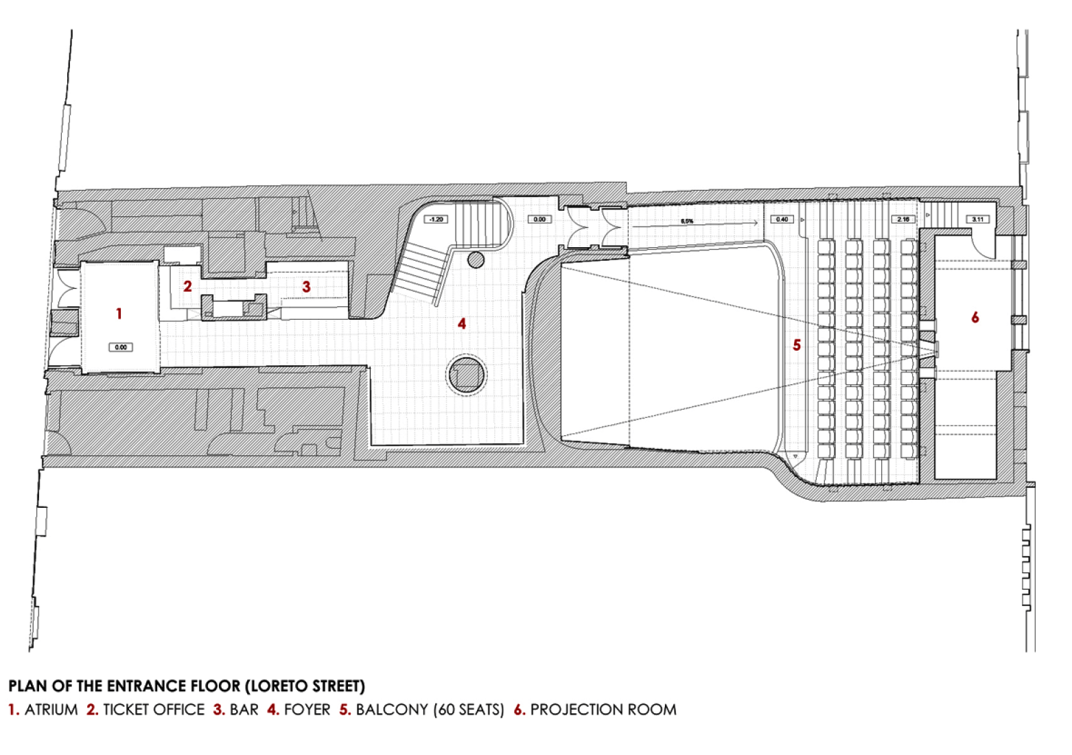 Access floor. Cinema Ideal by José Neves.