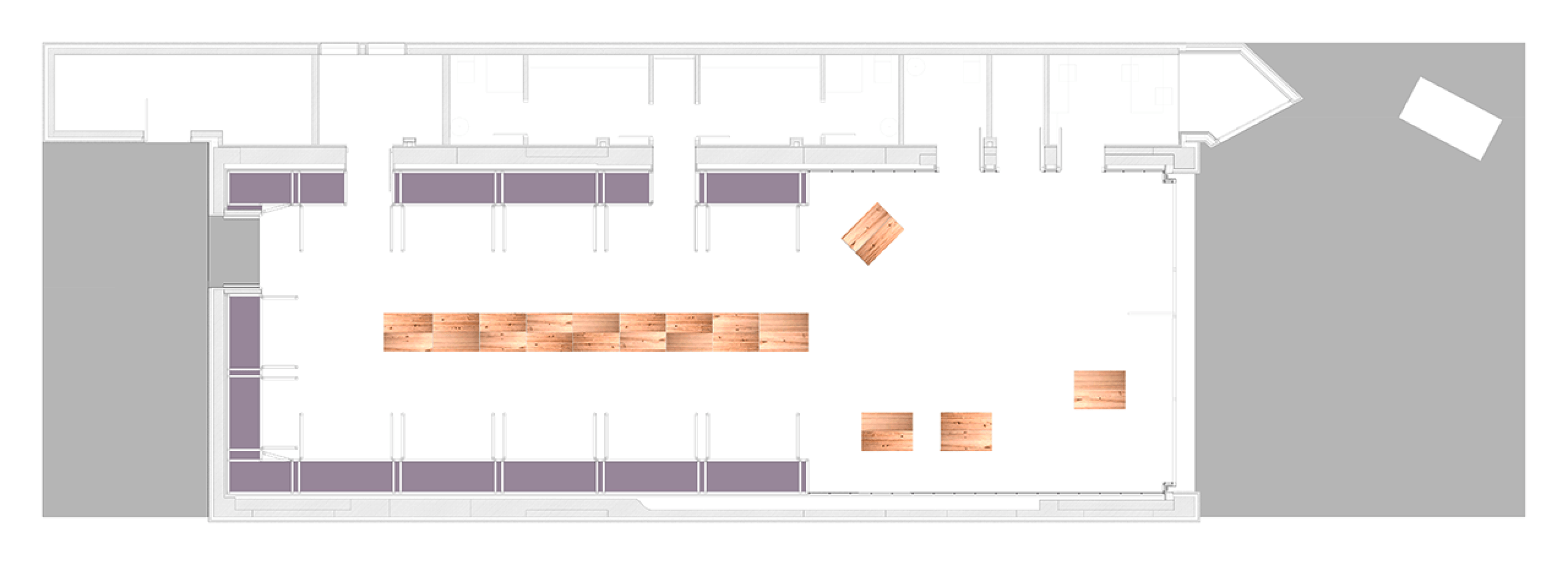 Plano de planta baja. Centro de Interpretación de la Resina por Óscar Miguel Ares.