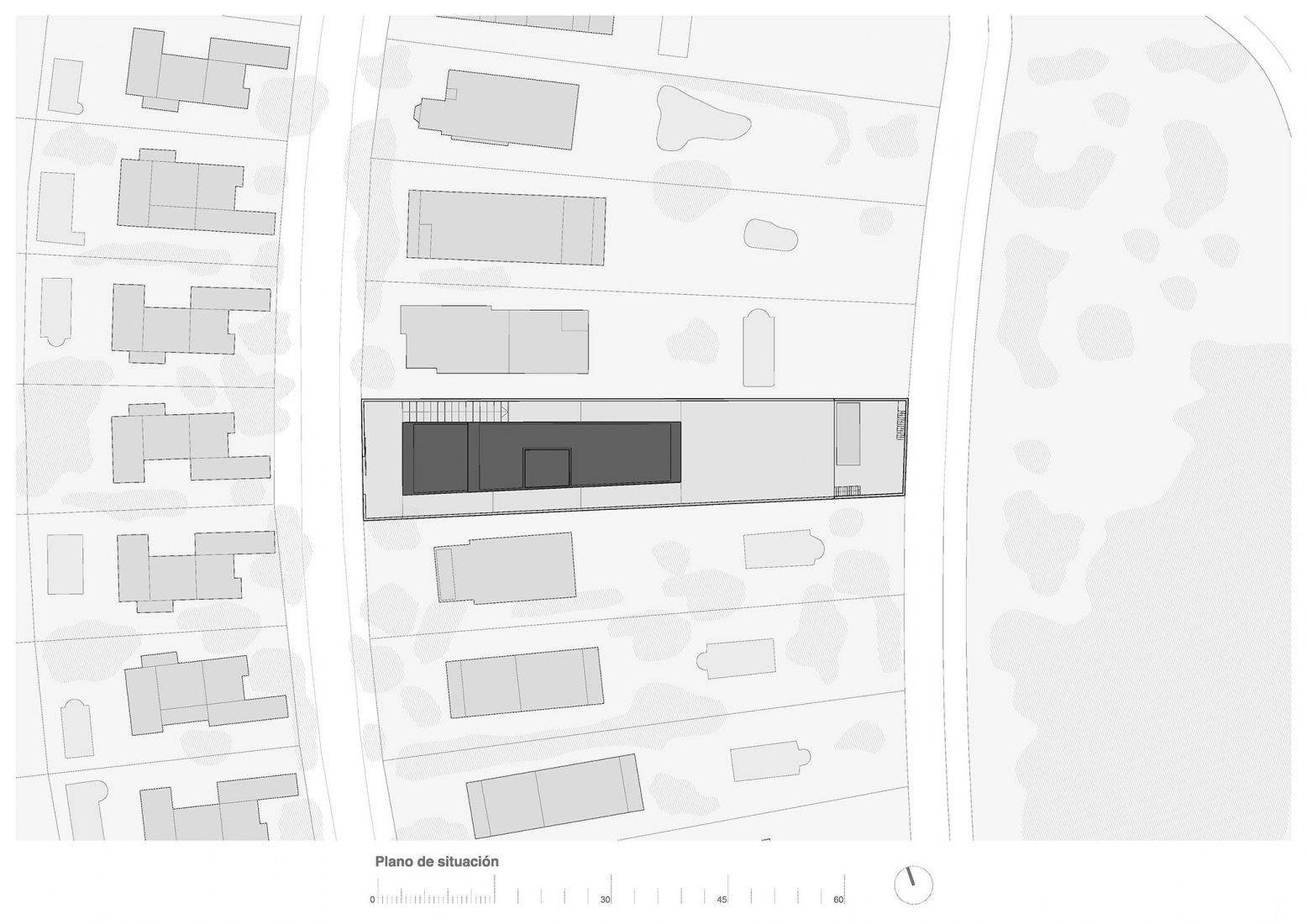 Site plan. Kais House by Ciria Álvarez Arquitectos.