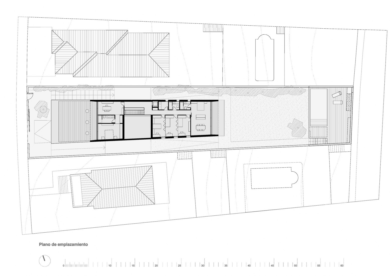 Site plan. Kais House by Ciria Álvarez Arquitectos.